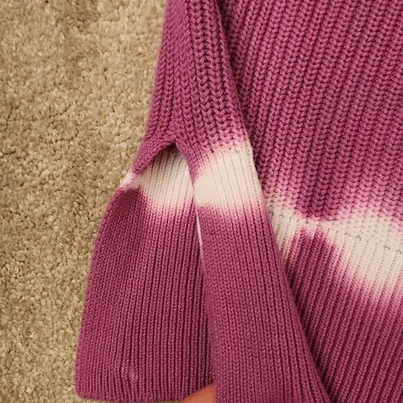 Johnny Was Women's Purple & White Tye Dye V-Neck Sweater Size S - Picture 7 of 11